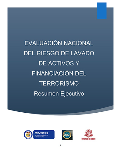 Portada del resumen ejecutivo, Evaluaci&oacute;n Nacional de Riesgo de Lavado de Activos y Financiaci&oacute;n del Terrorismo 2016