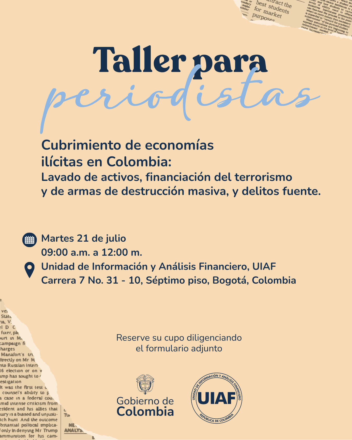 Taller para periodistas UIAF