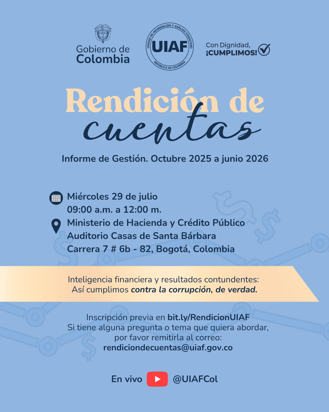 Rendición de cuentas UIAF