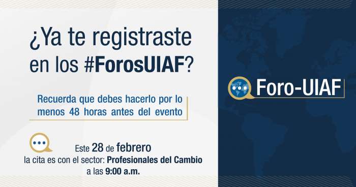 Foro virtual UIAF está dirigido a su sector