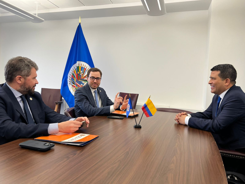 Director general de la UIAF dialogó con el secretario de Seguridad Multidimensional de la OEA